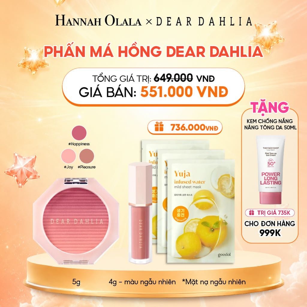  PHẤN MÁ HỒNG DEAR DAHLIA BLOOMING EDITION PARADISE SOFT DREAM BLUSH 5G 
