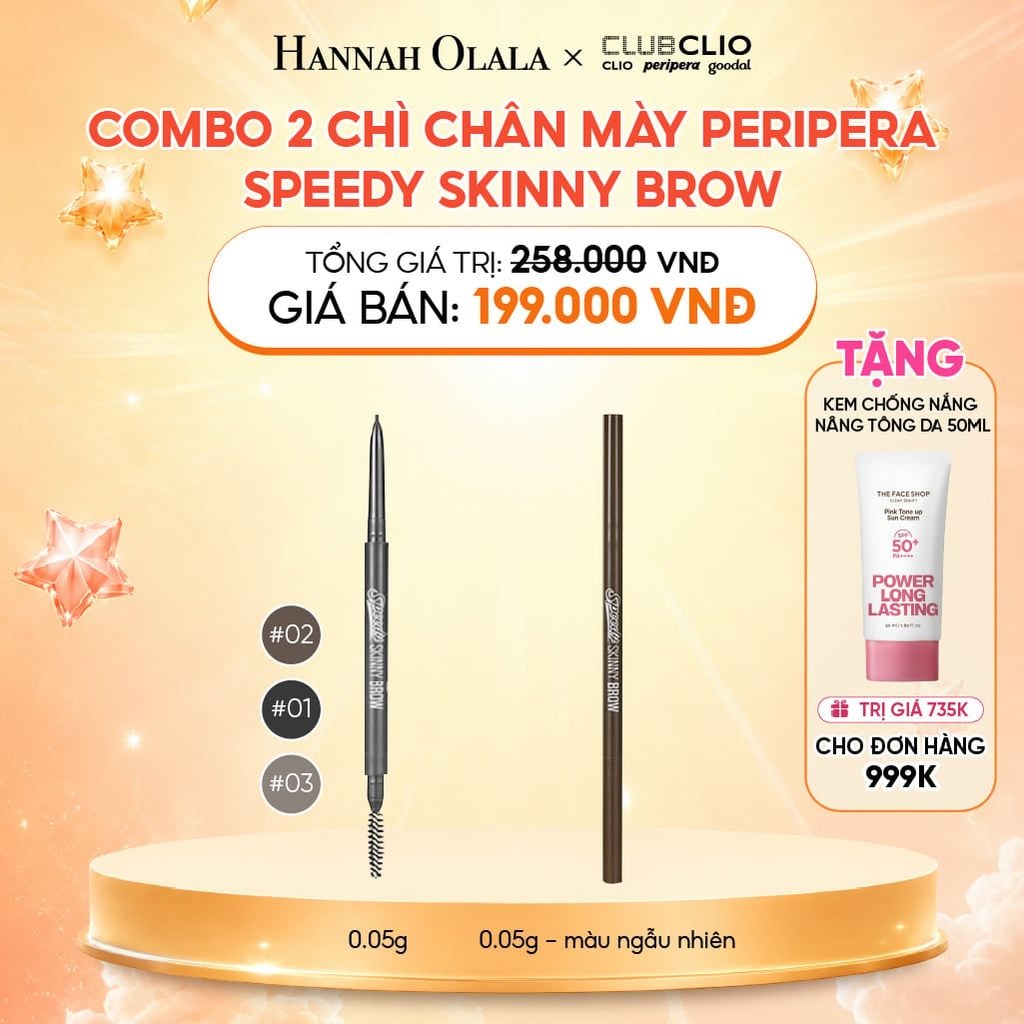  COMBO 2 CHÌ CHÂN MÀY PERIPERA SPEEDY SKINNY BROW 