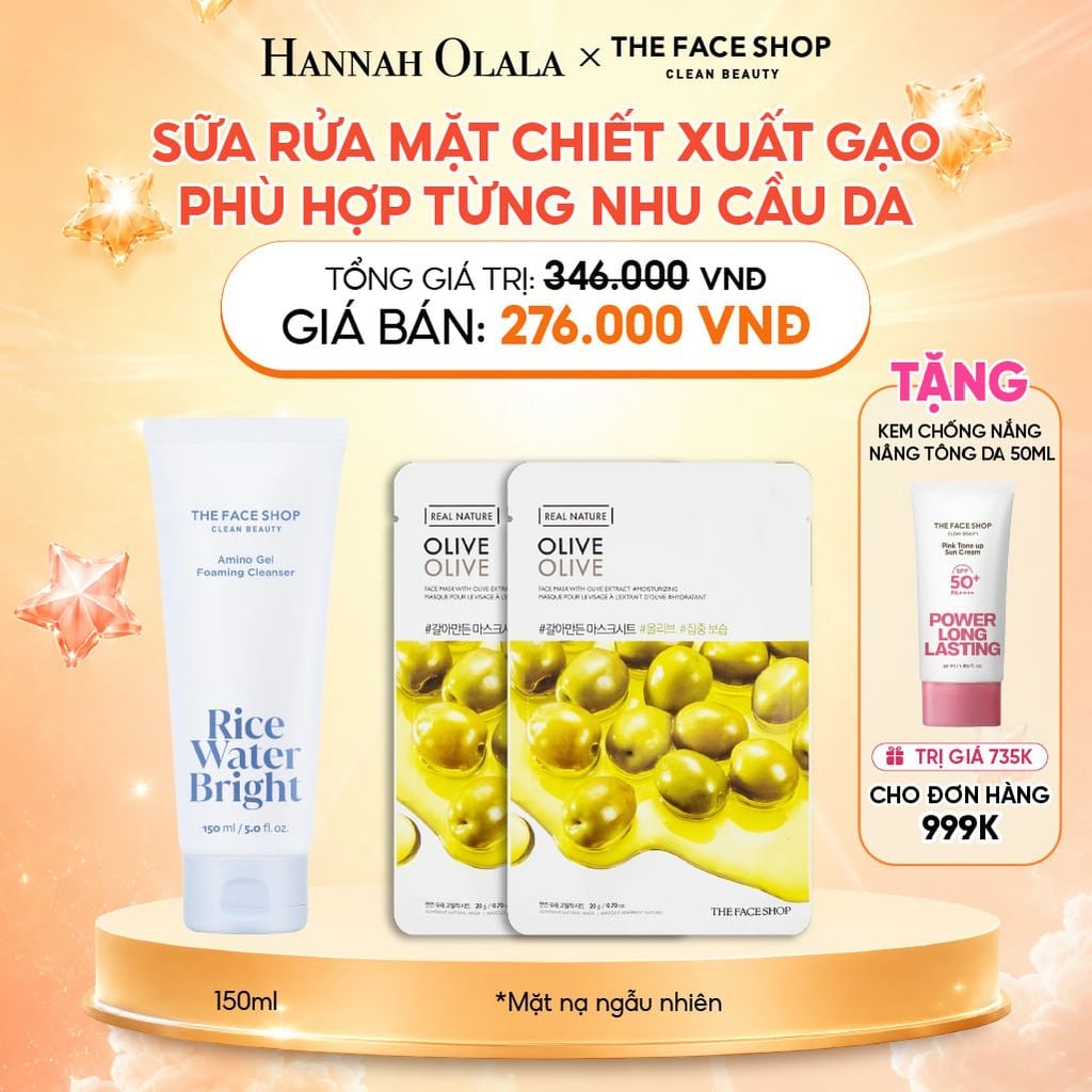  SỮA RỬA MẶT CHIẾT XUẤT GẠO PHÙ HỢP TỪNG NHU CẦU DA 