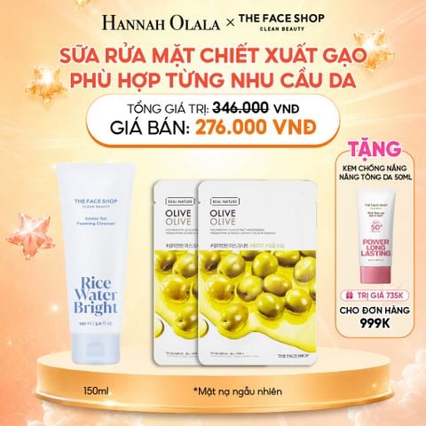  SỮA RỬA MẶT CHIẾT XUẤT GẠO PHÙ HỢP TỪNG NHU CẦU DA 