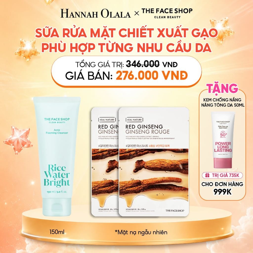  SỮA RỬA MẶT CHIẾT XUẤT GẠO PHÙ HỢP TỪNG NHU CẦU DA 