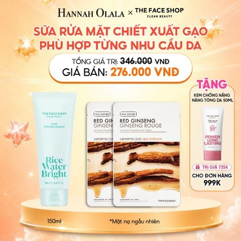  SỮA RỬA MẶT CHIẾT XUẤT GẠO PHÙ HỢP TỪNG NHU CẦU DA 