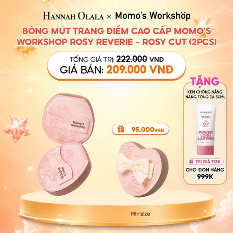  BÔNG MÚT TRANG ĐIỂM CAO CẤP MOMO'S WORKSHOP ROSY REVERIE - ROSY CUT (2PCS) 
