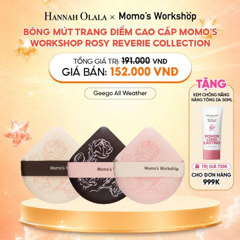 BÔNG MÚT TRANG ĐIỂM CAO CẤP MOMO'S WORKSHOP ROSY REVERIE COLLECTION 