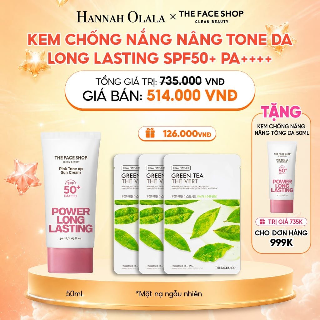  KEM CHỐNG NẮNG NÂNG TONE DA LONG LASTING SPF50+ PA++++ 50ML 