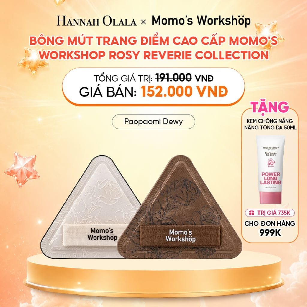  BÔNG MÚT TRANG ĐIỂM CAO CẤP MOMO'S WORKSHOP ROSY REVERIE COLLECTION 