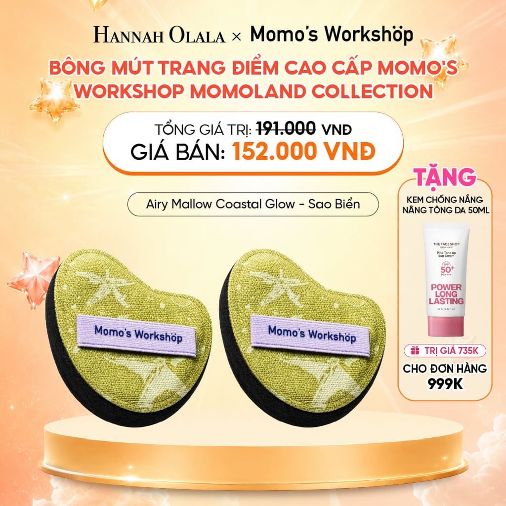  BÔNG MÚT TRANG ĐIỂM CAO CẤP MOMO'S WORKSHOP MOMOLAND COLLECTION 