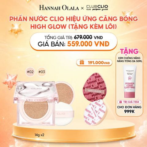  PHẤN NƯỚC CLIO HIỆU ỨNG CĂNG BÓNG HIGH GLOW (TẶNG KÈM LÕI) 