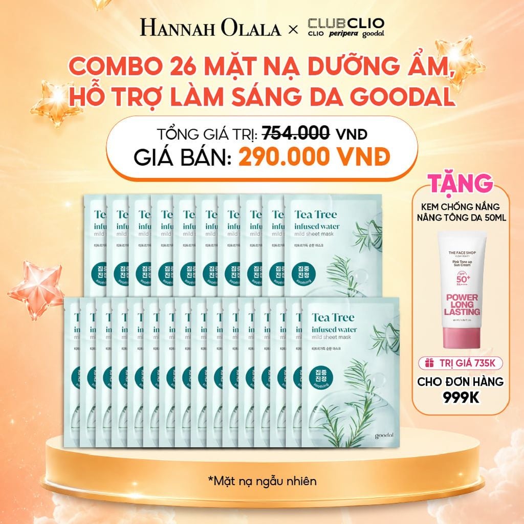  COMBO 26 MẶT NẠ DƯỠNG ẨM, HỖ TRỢ LÀM SÁNG DA GOODAL 20G 