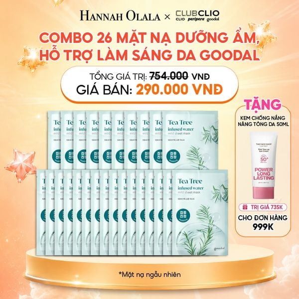  COMBO 26 MẶT NẠ DƯỠNG ẨM, HỖ TRỢ LÀM SÁNG DA GOODAL 20G 