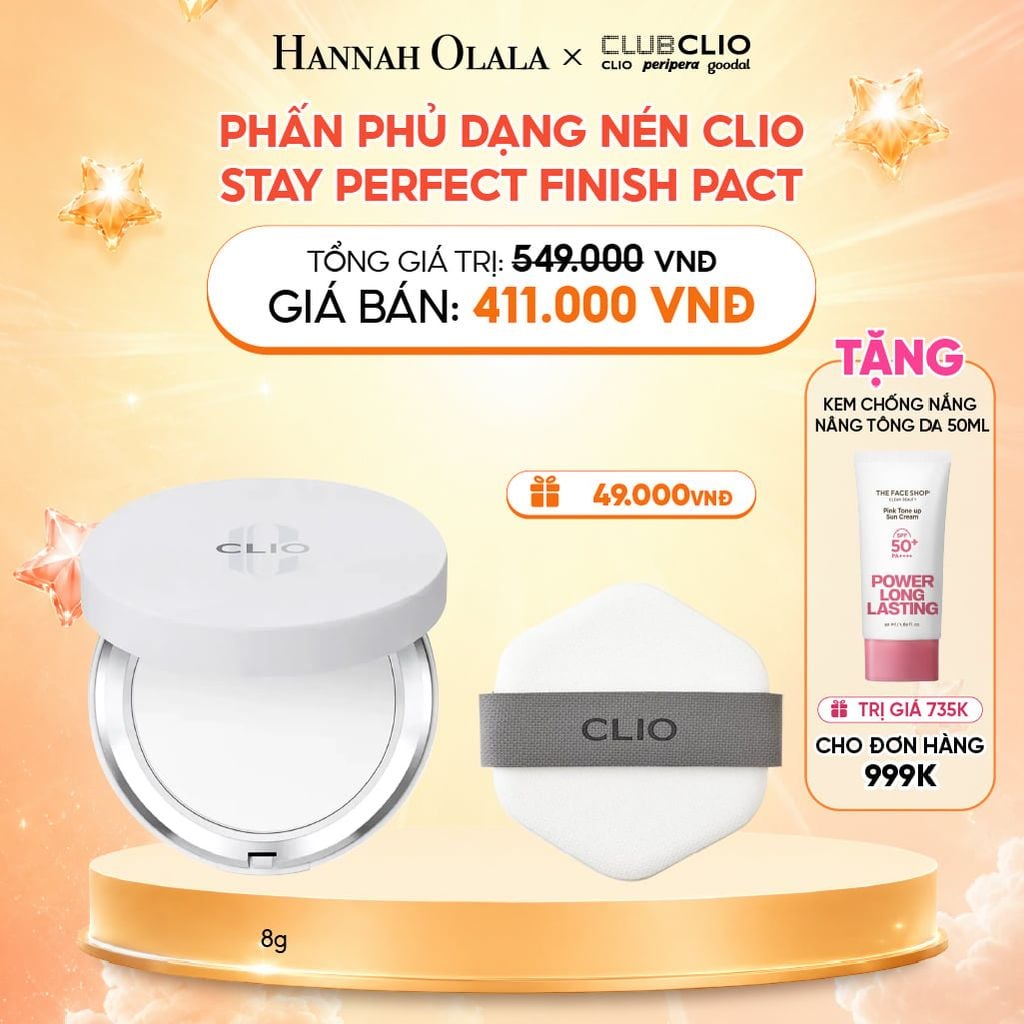  PHẤN PHỦ DẠNG NÉN CLIO STAY PERFECT FINISH PACT 8G 