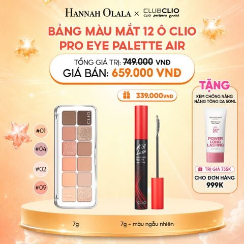  BẢNG MÀU MẮT 12 Ô CLIO PRO EYE PALETTE AIR 7G 