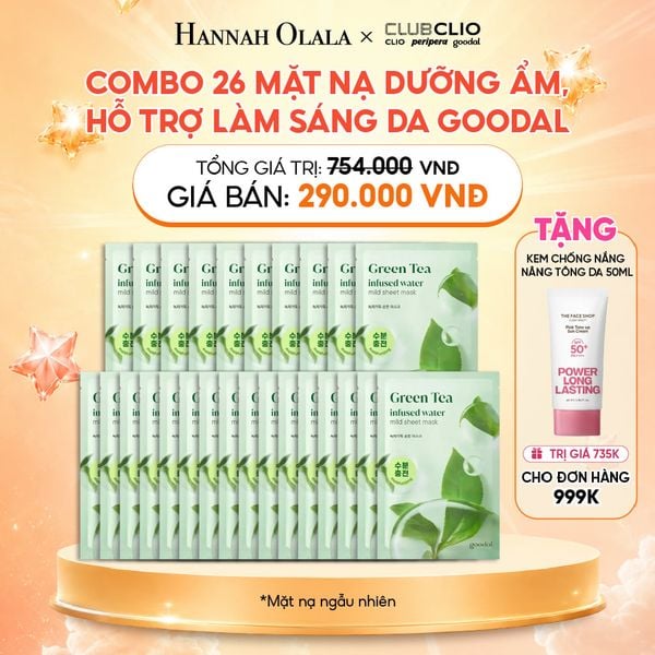  COMBO 26 MẶT NẠ DƯỠNG ẨM, HỖ TRỢ LÀM SÁNG DA GOODAL 20G 