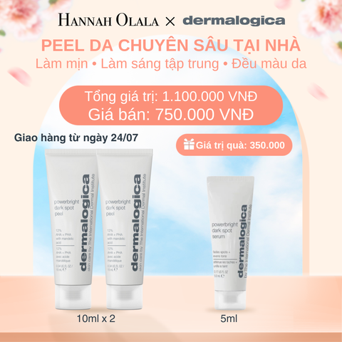  A223_DEAL 2: COMBO 2 PEEL CẢI THIỆN BỀ MẶT DA LÀM SÁNG RÕ RỆT CÁC ĐỐM NÂU POWERBRIGHT DARK SPOT PEEL 10ML 