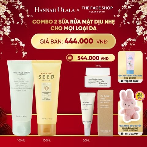  DEAL 6: COMBO 02 SỮA RỬA MẶT DỊU NHẸ CHO MỌI LOẠI DA 