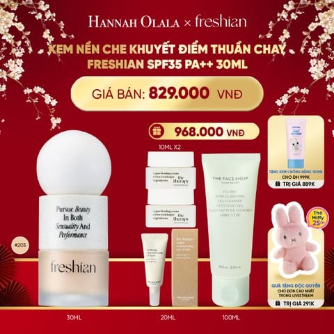  DEAL 1: KEM NỀN CHE KHUYẾT ĐIỂM THUẦN CHAY FRESHIAN SPF35 PA++ 30ML 