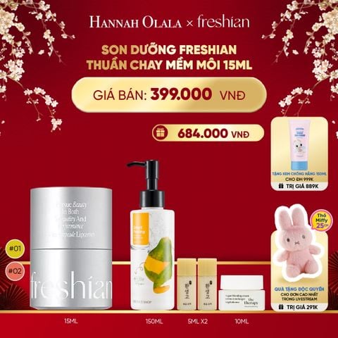  DEAL 3: SON DƯỠNG FRESHIAN THUẦN CHAY MỀM MÔI 15ML 