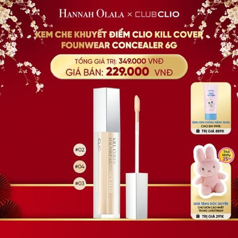  DEAL 8: KEM CHE KHUYẾT ĐIỂM CLIO KILL COVER FOUNWEAR CONCEALER 6G 
