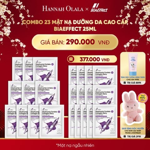  DEAL 1: COMBO 23 MẶT NẠ DƯỠNG DA CAO CẤP BIAEFFECT 25ML 