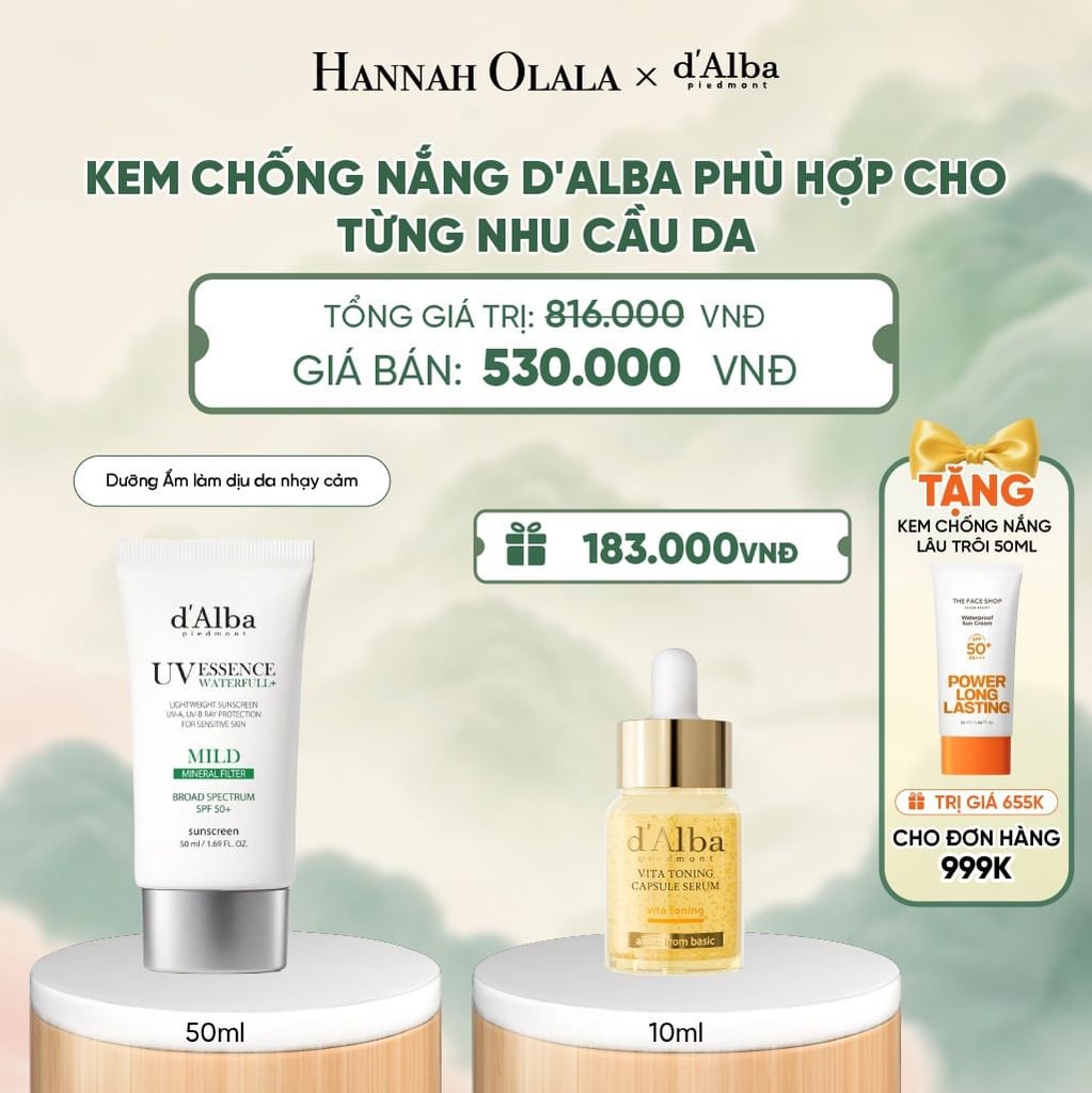  KEM CHỐNG NẮNG D'ALBA PHÙ HỢP CHO TỪNG NHU CẦU DA - A583 