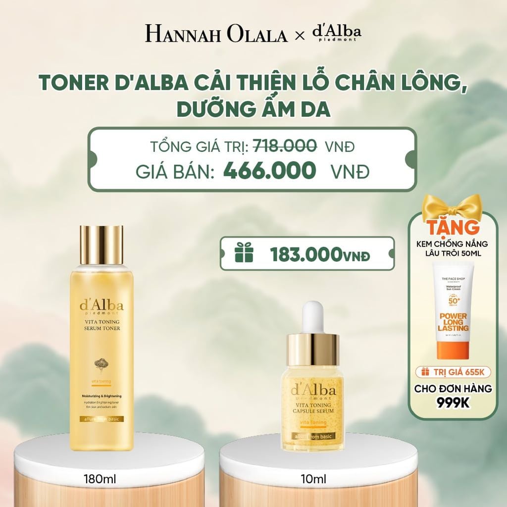  TONER D'ALBA CẢI THIỆN LỖ CHÂN LÔNG, DƯỠNG ẨM DA - A587 