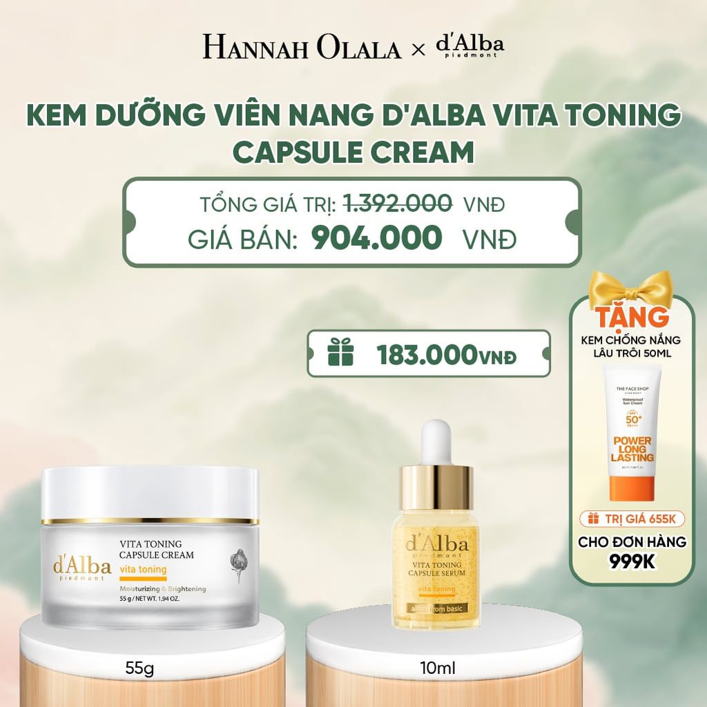  KEM DƯỠNG VIÊN NANG D'ALBA VITA TONING CAPSULE CREAM - A588 