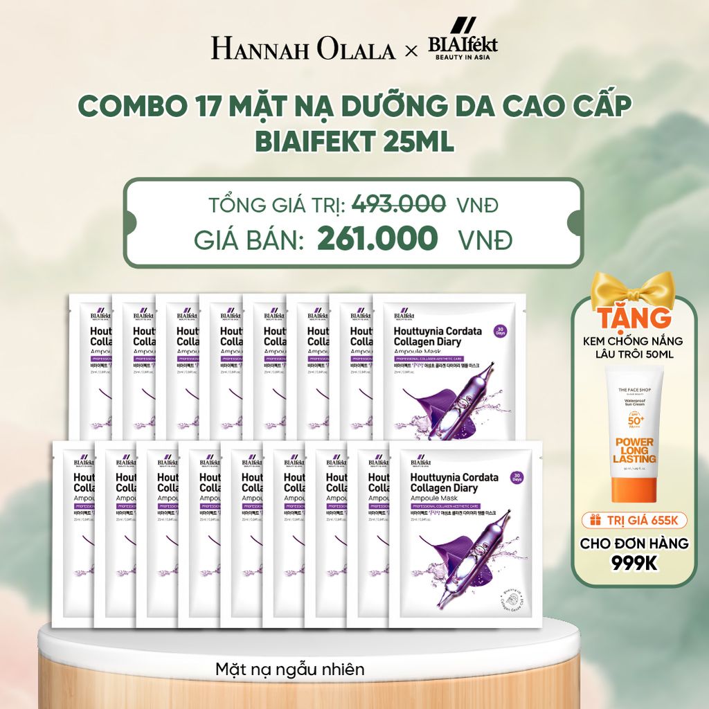  COMBO 17 MẶT NẠ DƯỠNG DA CAO CẤP BIAIFEKT 25ML - A529 