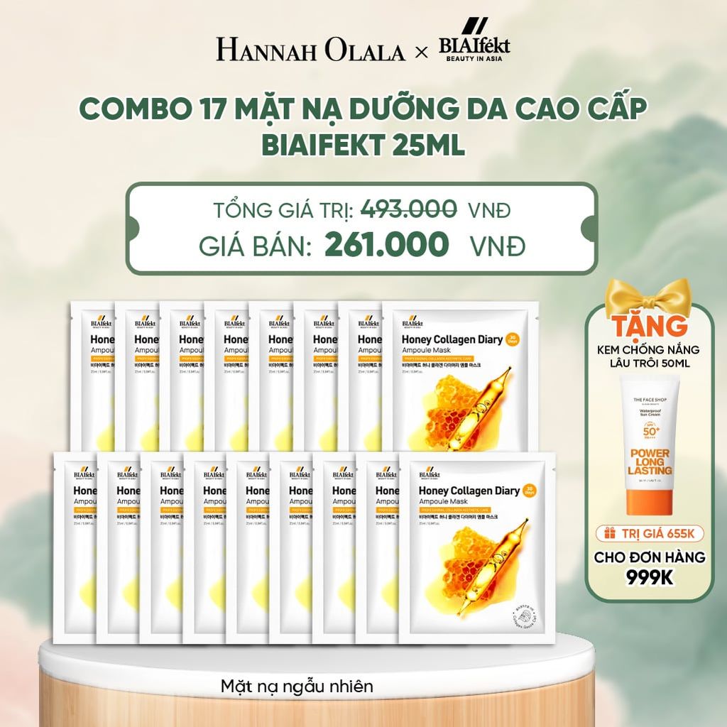  COMBO 17 MẶT NẠ DƯỠNG DA CAO CẤP BIAIFEKT 25ML - A529 