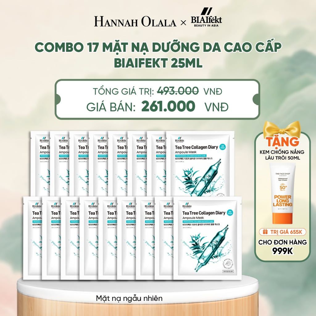  COMBO 17 MẶT NẠ DƯỠNG DA CAO CẤP BIAIFEKT 25ML - A529 