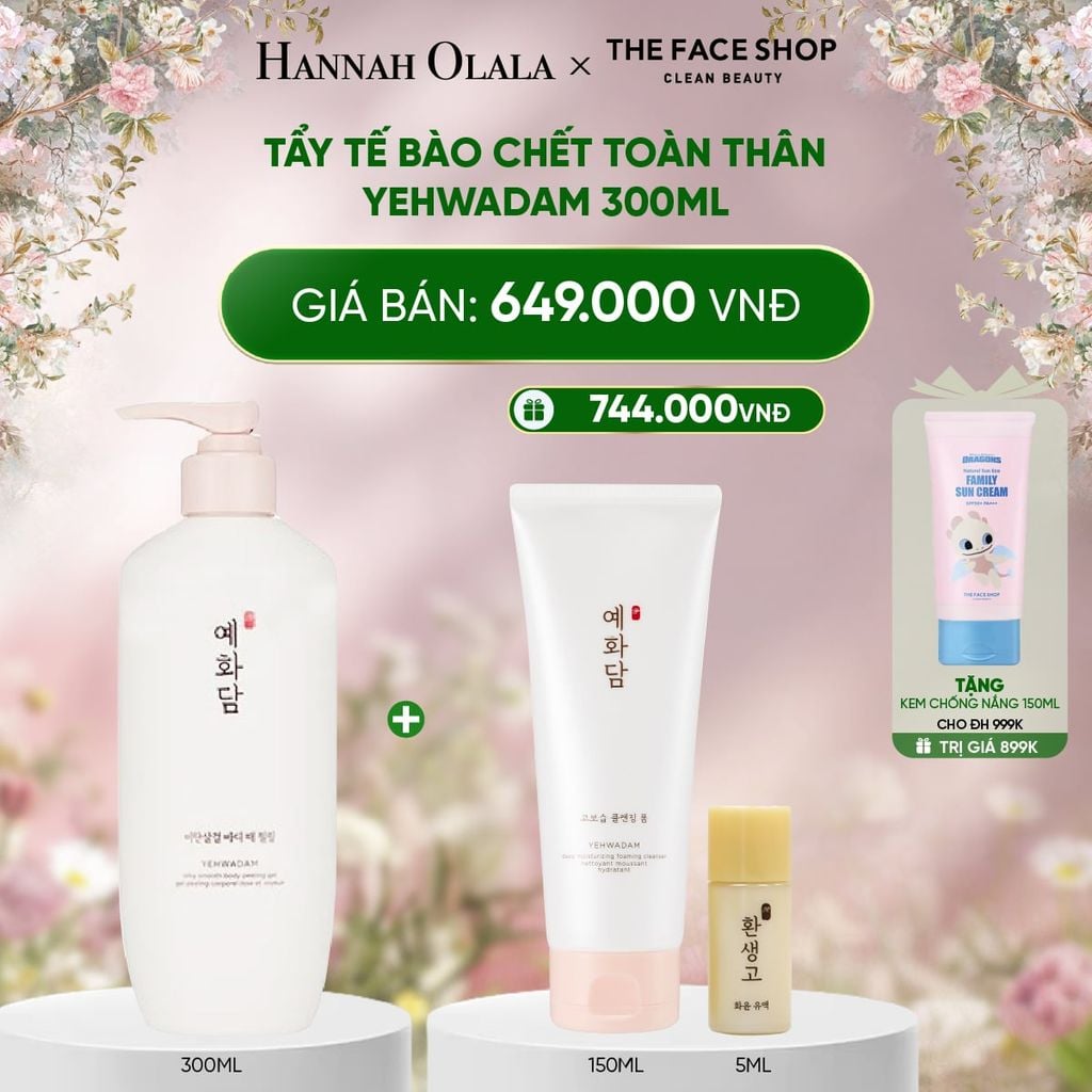  DEAL 9: TẨY TẾ BÀO CHẾT TOÀN THÂN YEHWADAM 300ML 