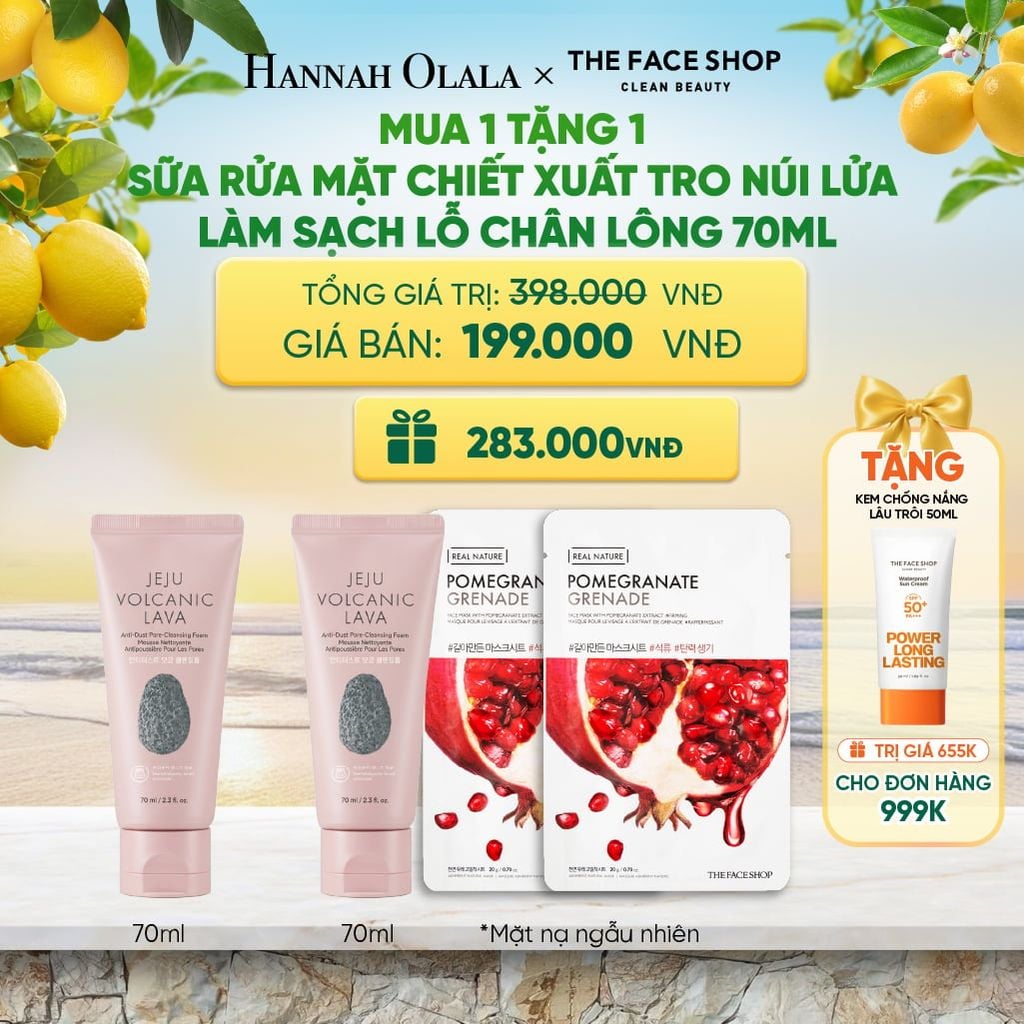  MUA 1 TẶNG 1 SỮA RỬA MẶT CHIẾT XUẤT TRO NÚI LỬA LÀM SẠCH LỖ CHÂN LÔNG 70ML 