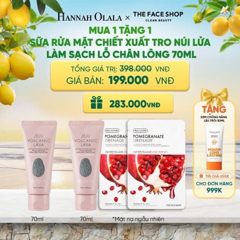  MUA 1 TẶNG 1 SỮA RỬA MẶT CHIẾT XUẤT TRO NÚI LỬA LÀM SẠCH LỖ CHÂN LÔNG 70ML 