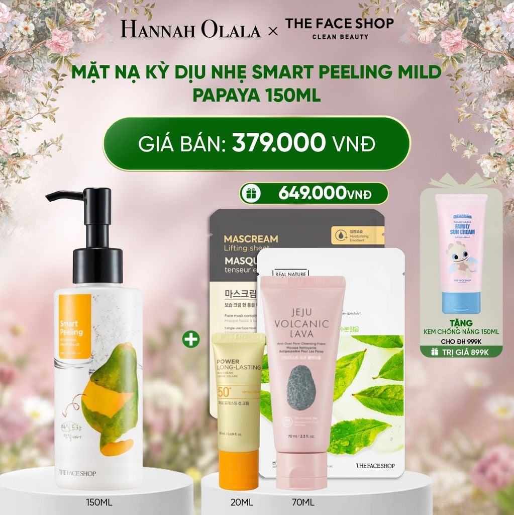  DEAL 12: MẶT NẠ KỲ DỊU NHẸ SMART PEELING MILD PAPAYA 150ML 