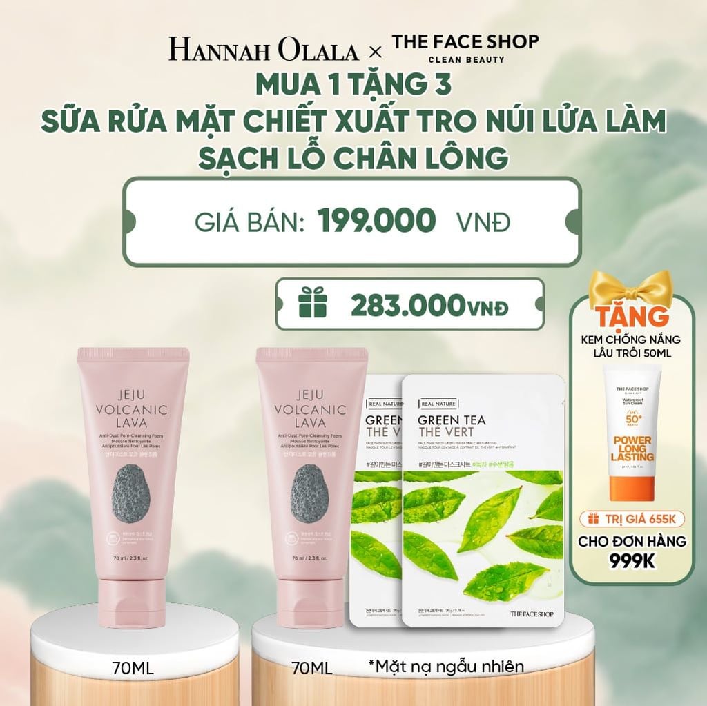  MUA 1 TẶNG 3 SỮA RỬA MẶT CHIẾT XUẤT TRO NÚI LỬA LÀM SẠCH LỖ CHÂN LÔNG 70ML - A18 