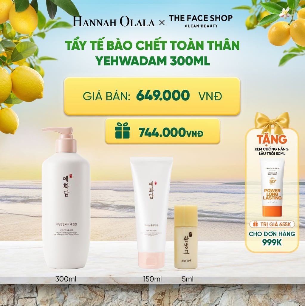  TẨY TẾ BÀO CHẾT TOÀN THÂN YEHWADAM 300ML 