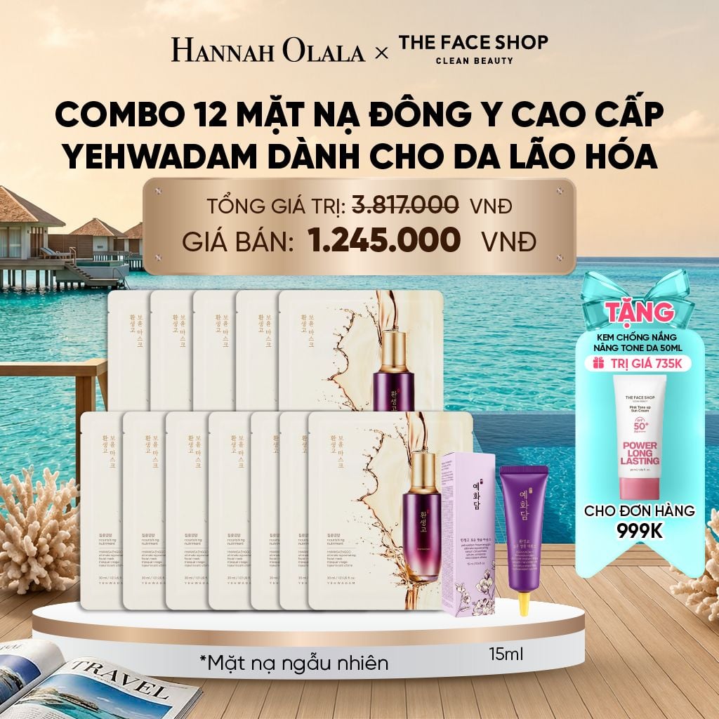  COMBO 12 MẶT NẠ ĐÔNG Y CAO CẤP YEHWADAM DÀNH CHO DA LÃO HÓA_ D420 