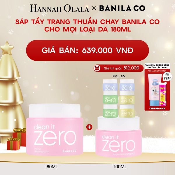  A797_DEAL 1: SÁP TẨY TRANG THUẦN CHAY BANILA CO CHO MỌI LOẠI DA 180ML 