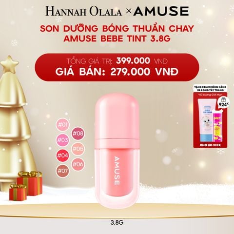  A768_DEAL 1: SON DƯỠNG BÓNG THUẦN CHAY AMUSE BEBE TINT 3.8G 