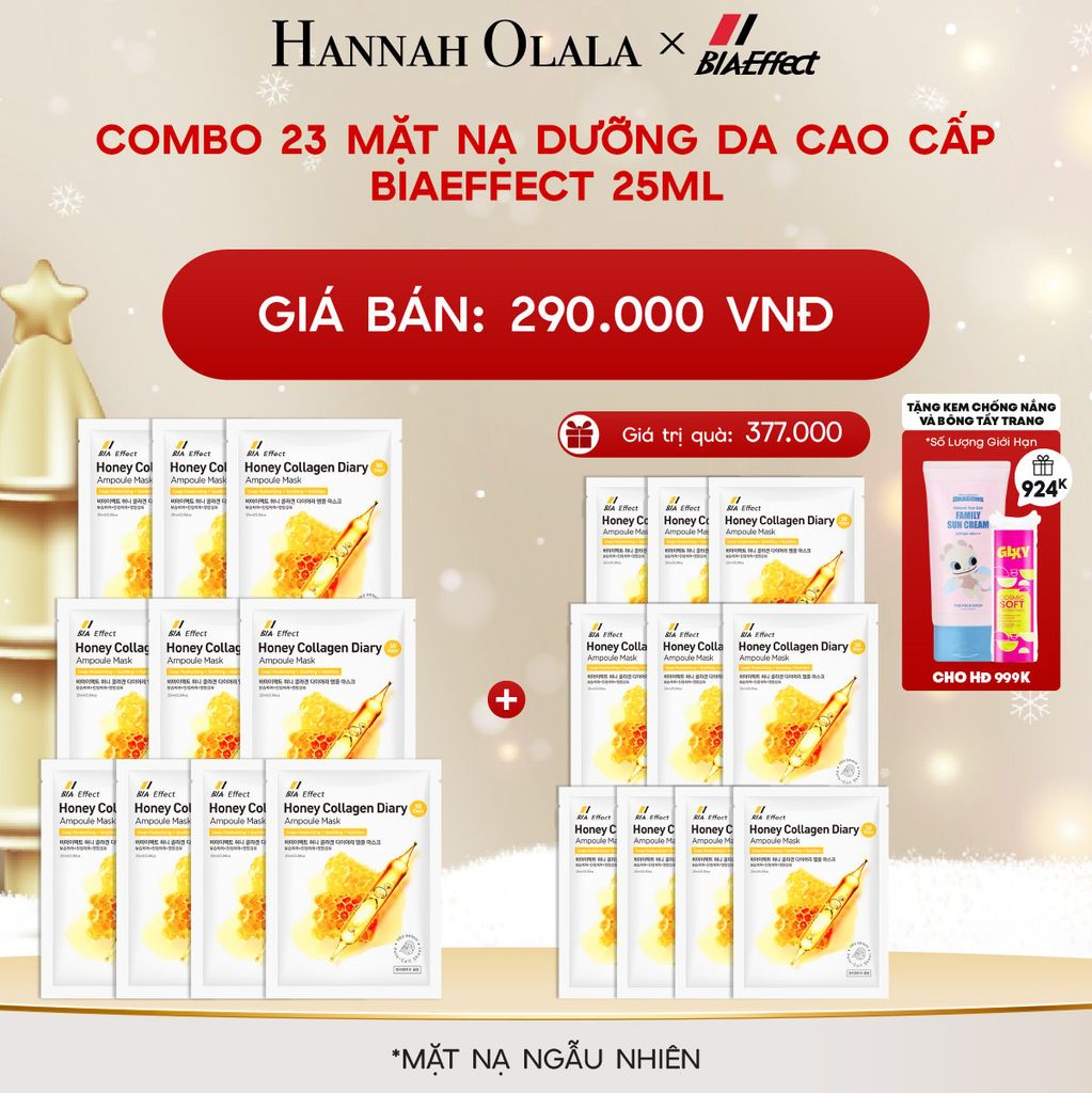  A800_DEAL 1: COMBO 23 MẶT NẠ DƯỠNG DA CAO CẤP BIAEFFECT 25ML 