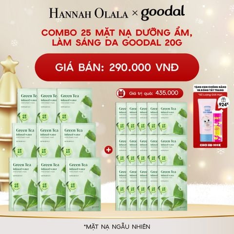  A861_DEAL 1: COMBO 25 MẶT NẠ DƯỠNG ẨM, LÀM SÁNG DA GOODAL 20G 