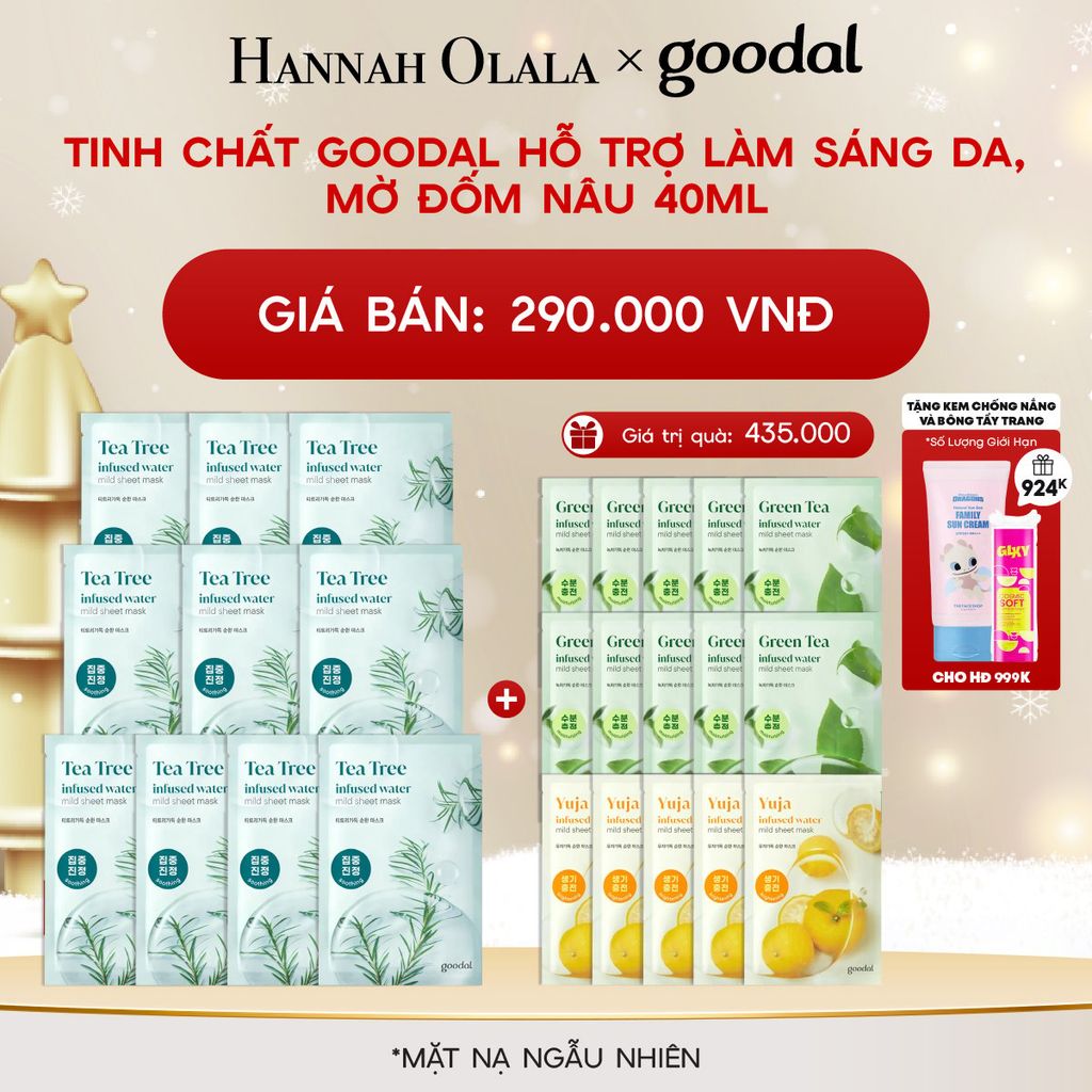  A861_DEAL 1: COMBO 25 MẶT NẠ DƯỠNG ẨM, LÀM SÁNG DA GOODAL 20G 