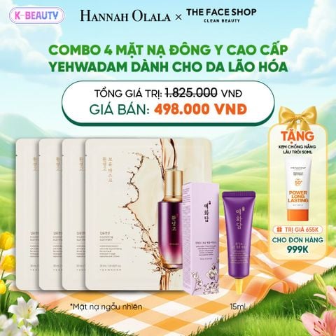  COMBO 4 MẶT NẠ ĐÔNG Y CAO CẤP YEHWADAM DÀNH CHO DA LÃO HÓA_K147 