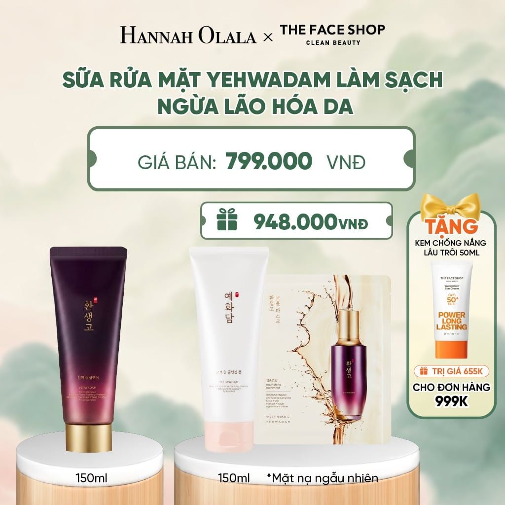  SỮA RỬA MẶT YEHWADAM LÀM SẠCH NGỪA LÃO HÓA DA - A23 