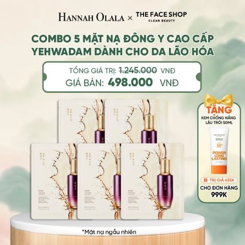  COMBO 5 MẶT NẠ ĐÔNG Y CAO CẤP YEHWADAM DÀNH CHO DA LÃO HÓA - A25 