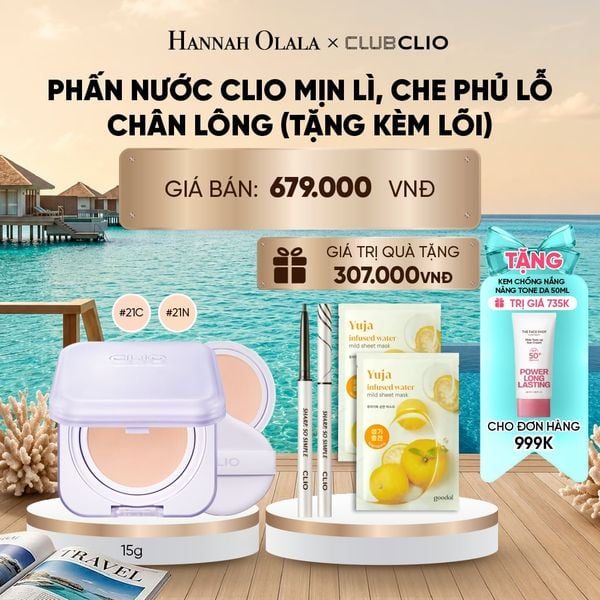  PHẤN NƯỚC MỊN LÌ, CHE PHỦ LỖ CHÂN LÔNG CLIO KILL COVER MESH BLUR CUSHION (TẶNG KÈM LÕI)_ D951 