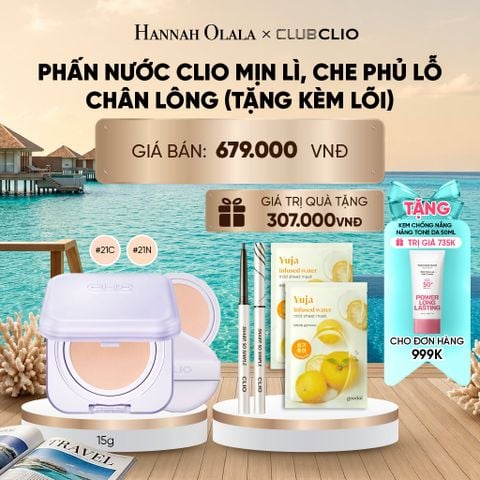  PHẤN NƯỚC MỊN LÌ, CHE PHỦ LỖ CHÂN LÔNG CLIO KILL COVER MESH BLUR CUSHION (TẶNG KÈM LÕI)_ D951 