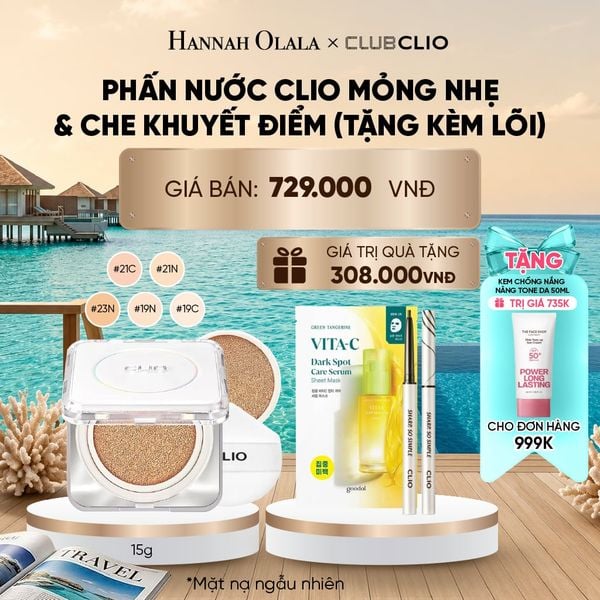 PHẤN NƯỚC CLIO MỎNG NHẸ & CHE KHUYẾT ĐIỂM THE ORIGINAL SPF50+ PA+++ (TẶNG KÈM LÕI)_ D1407 