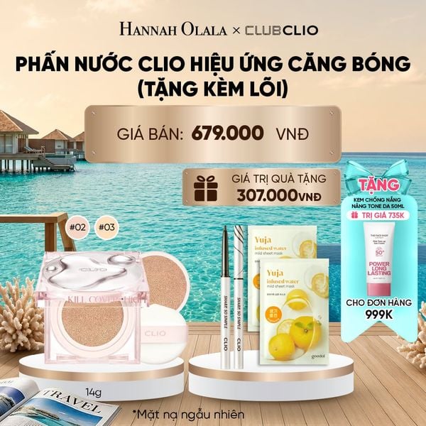  PHẤN NƯỚC CLIO HIỆU ỨNG CĂNG BÓNG HIGH GLOW (TẶNG KÈM LÕI)_ D78 