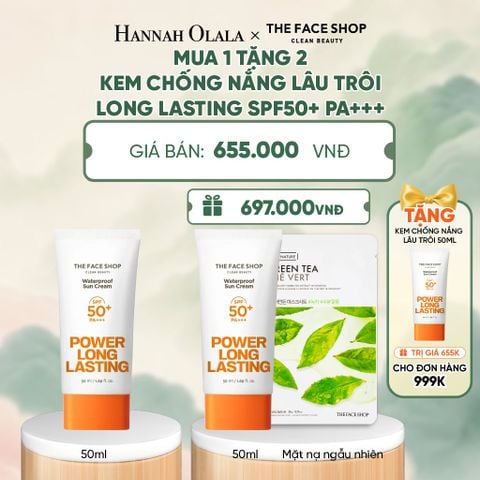  MUA 1 TẶNG 2 KEM CHỐNG NẮNG LÂU TRÔI LONG LASTING SPF50+ PA+++ - A31 