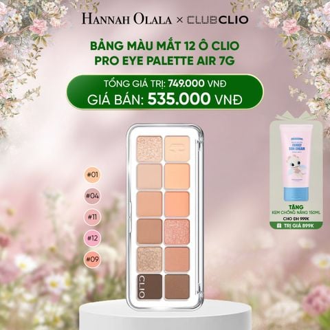  DEAL 6: BẢNG MÀU MẮT 12 Ô CLIO PRO EYE PALETTE AIR 7G 